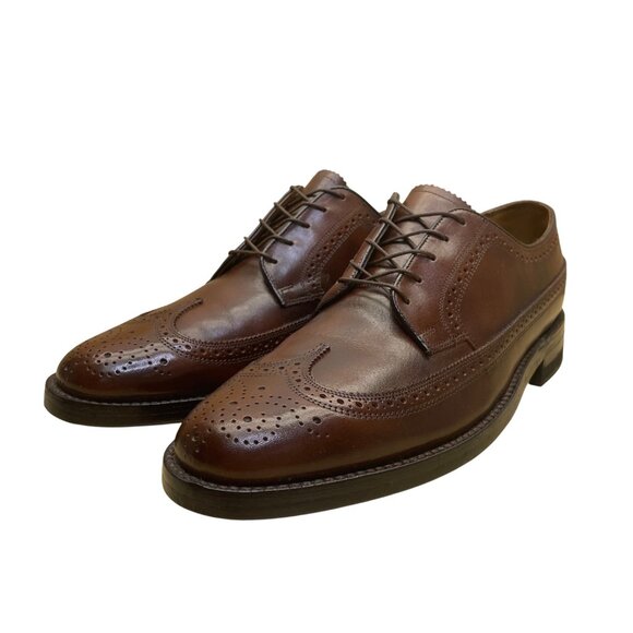 Florsheim Men’s Brown Leather Lace-Up Wingtip Oxford Classic Dress Shoes Sz 10B main image 4